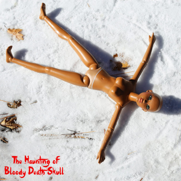 Bloody Death Skull haunting of cover art barbie doll
