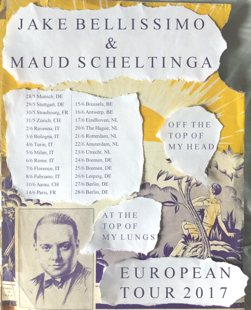 Maud Scheltinga Jake Bellissimo tour poster 