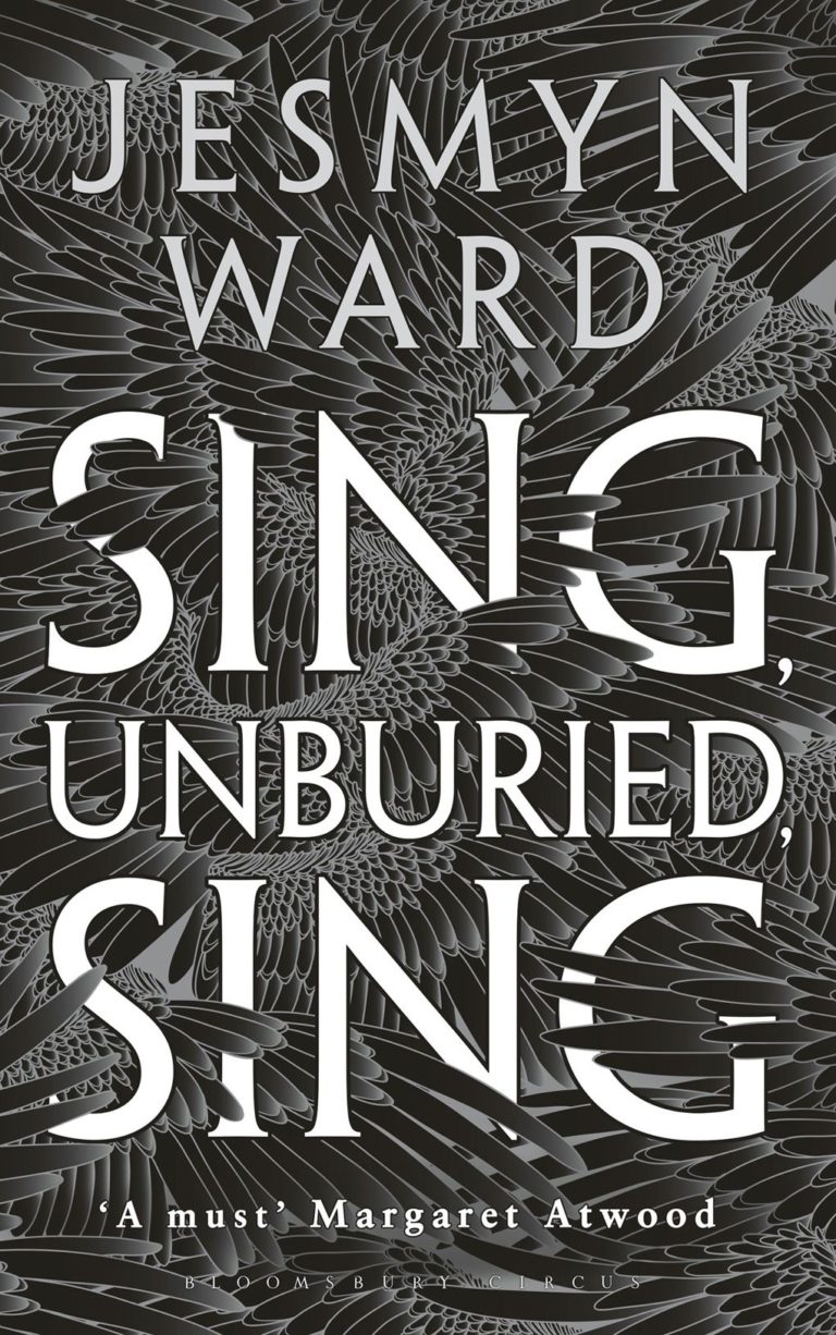 jesmyn ward sing unburied sing book cover glossy crow feathers