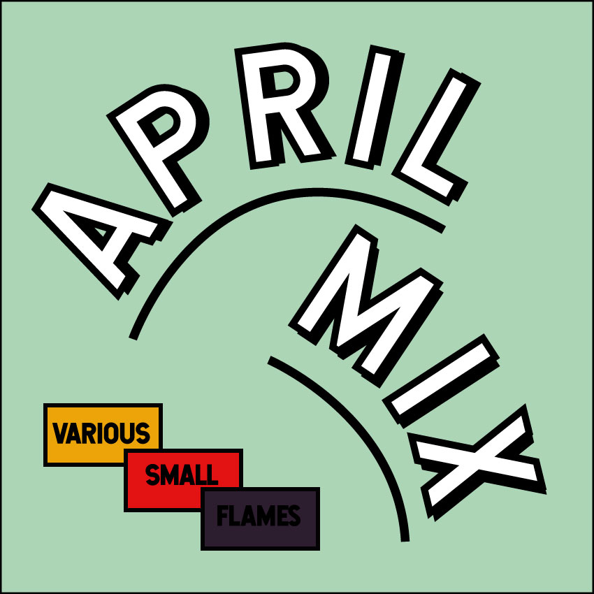 logo for april mix various small flames