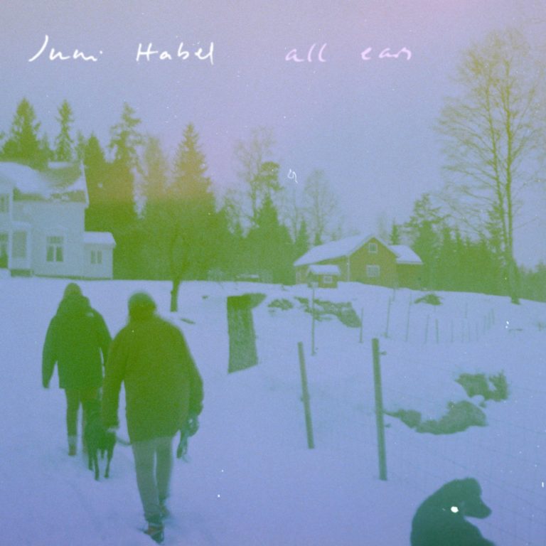 juni habel alle ears album cover, photo of two people walking in snow