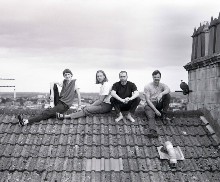 black and white photo portrait of Bristol band Langkamer