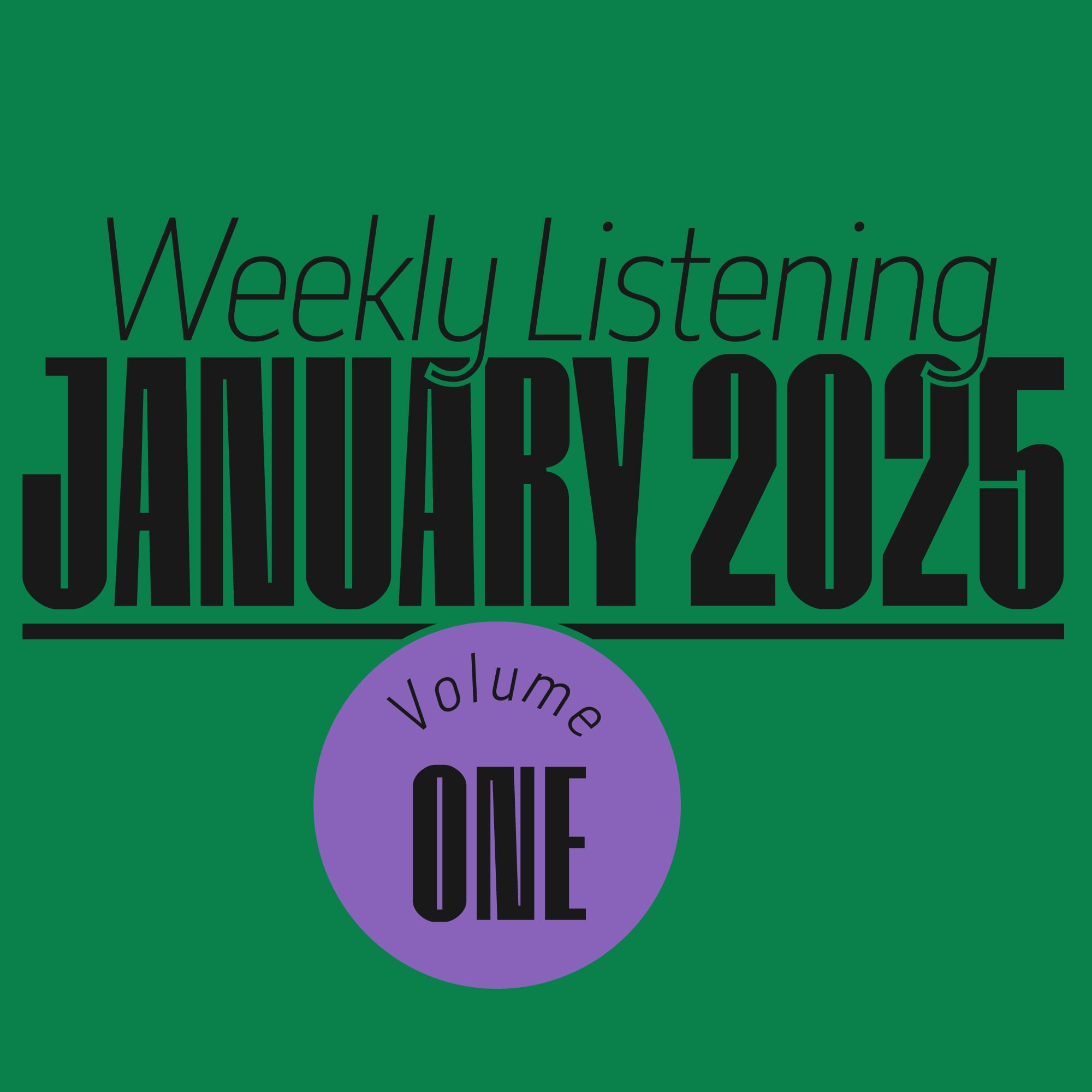 artwork for volume one of Weekly Listening January 2025